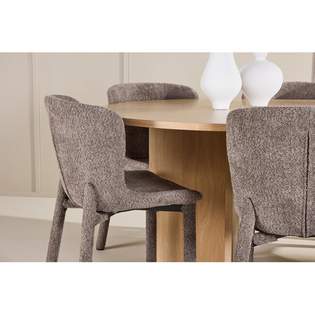 7-tlg. Esszimmer-Set Ausziehbarer Tisch Strada und 6 Astoria Stühle