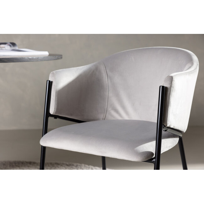 7-tlg. Esszimmer-Set Bootcut und Evelina – Modernes Design in Schwarz und Grau