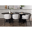 7-tlg. Esszimmer-Set Bootcut und Evelina – Modernes Design in Schwarz und Grau