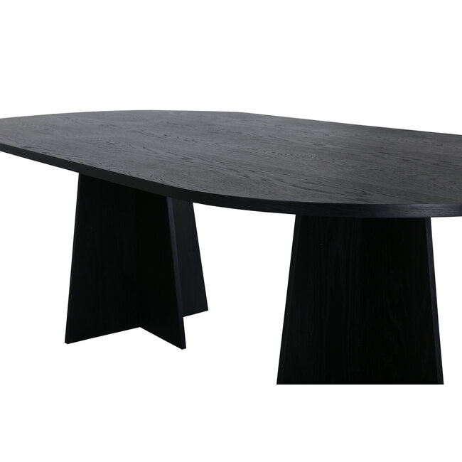 7-tlg. Esszimmer-Set Bootcut und Evelina – Modernes Design in Schwarz und Grau