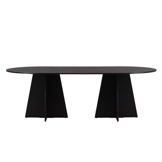 7-tlg. Esszimmer-Set Bootcut & Evelina – Modernes Design in Schwarz & Grau