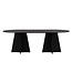 7-tlg. Esszimmer-Set Bootcut und Evelina – Modernes Design in Schwarz und Grau
