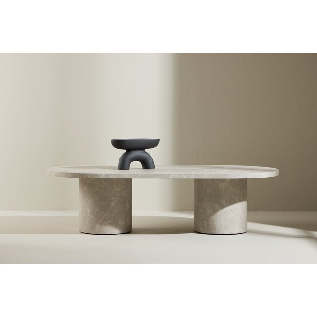 Couchtisch Narvik – Moderner Luxus in beiger Marmoroptik