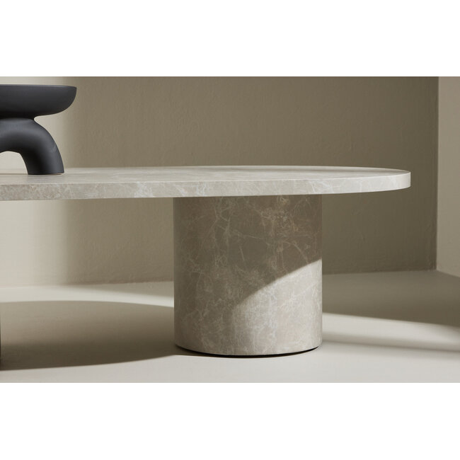 Couchtisch Narvik – Moderner Luxus in beiger Marmoroptik