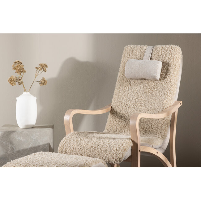 Loungesessel Fårö – Skandinavische Raffinesse mit Hocker & Nackenkissen