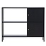 Regal und Sideboard Salta – Intelligente Aufbewahrung aus schwarzem Stahl