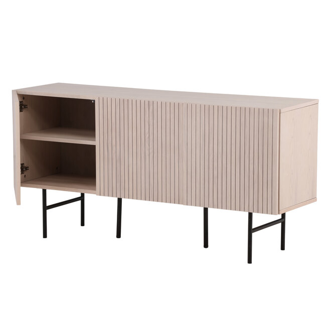 Sideboard Björkön – Skandinavisches Design & Elegante Rippen-Optik