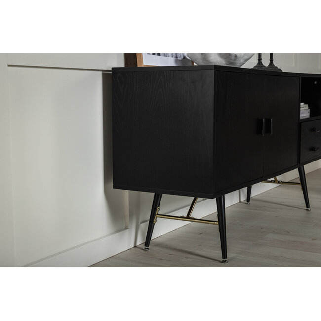 Kommode Gold – Luxuriöses Sideboard in Schwarz
