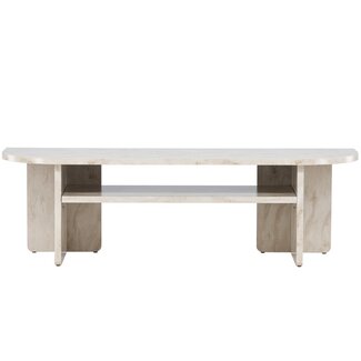 Venture Home TV-Bank Ålesund – Skandinavisches Design in beiger Marmoroptik