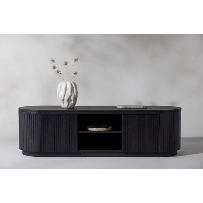 TV-Board Fjällbacka – Skandinavisches Design in schwarzer Eiche