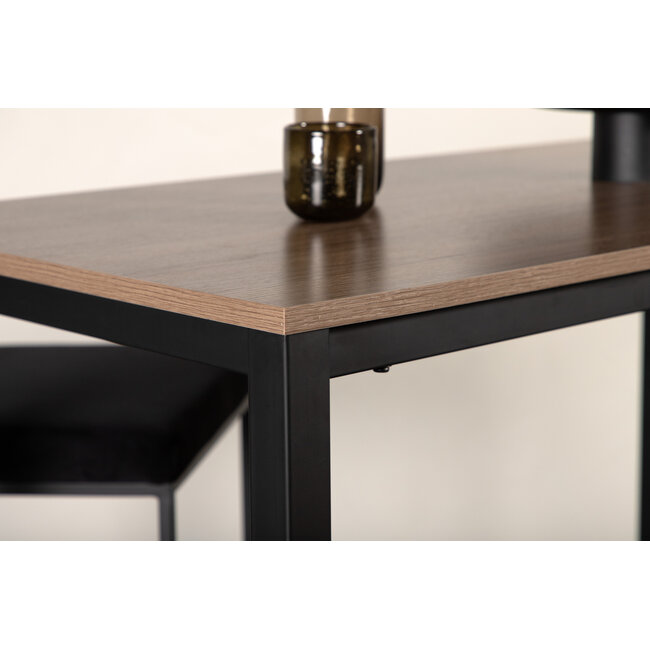 Bartisch Camden – Industrial-Charme in Walnuss & Schwarz