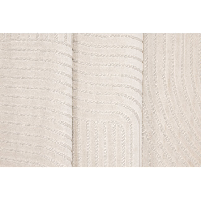 Ovaler Teppich Vince – Abstraktes Design in Cremeweiß