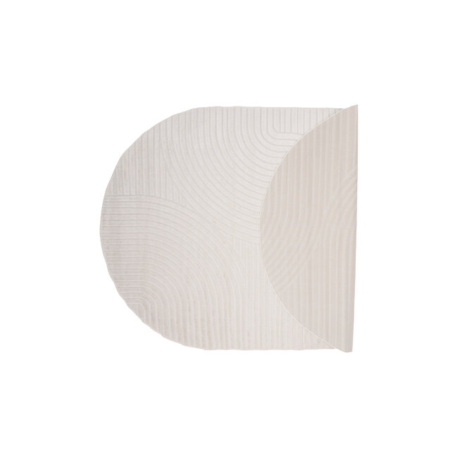 Ovaler Teppich Vince – Abstraktes Design in Cremeweiß