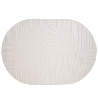 Venture Home Ovaler Teppich Vince – Abstraktes Design in Cremeweiß