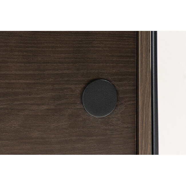 Wand-Schrank Paris – Stilvolles Hängeregal in Mocca & Schwarz