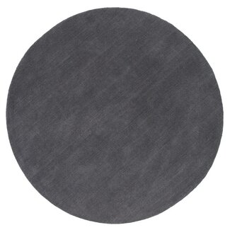 Venture Home Runder Wollteppich Ulla – Zeitlose Eleganz in Dunkelgrau