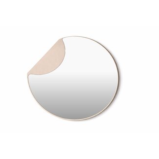 Venture Home Runder Spiegel Mui – Elegantes Design mit beigem Rahmen