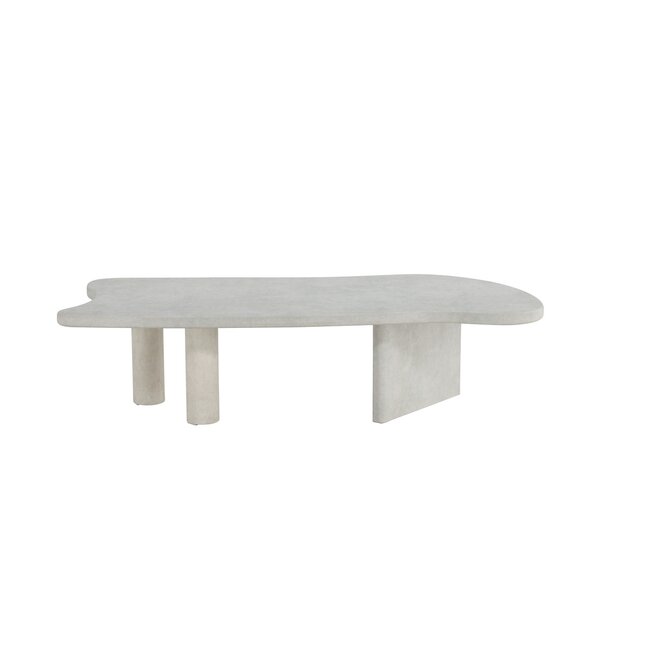 Design-Couchtisch Polle – Organische Form und Beton-Look