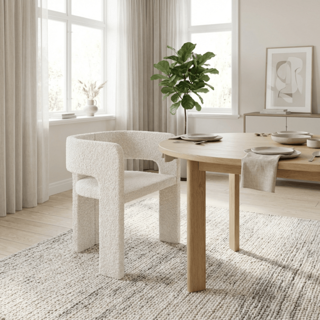 2er Set Sessel Kristin – Sanfte Eleganz & Moderner Bouclé-Komfort