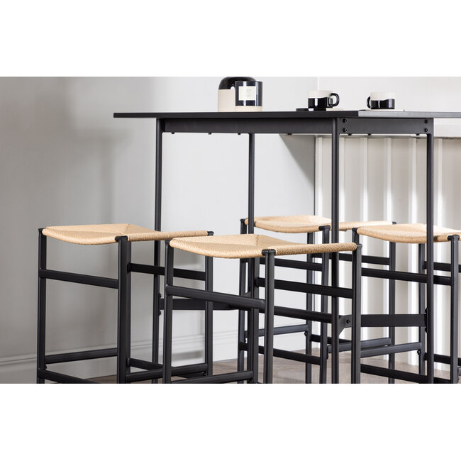 5-tlg. Bar-Set Rax und Polly – Industrial Design trifft Boho-Chic