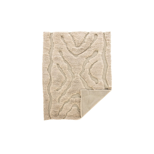 Wollteppich Josefin – Handgewebter Luxus und Getuftetes Design (Beige)