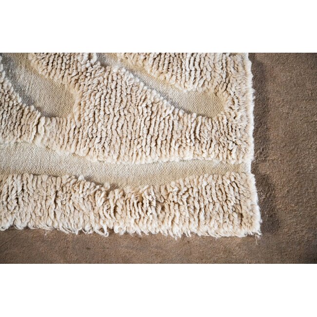 Wollteppich Josefin – Handgewebter Luxus und Getuftetes Design (Beige)