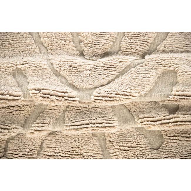 Wollteppich Josefin – Handgewebter Luxus & Getuftetes Design (Beige)