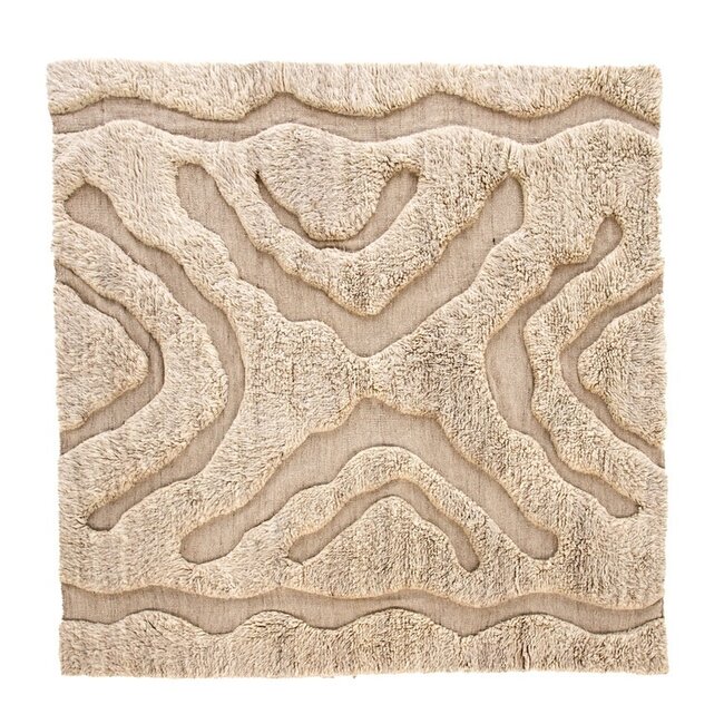 Wollteppich Josefin – Handgewebter Luxus und Getuftetes Design (Beige)