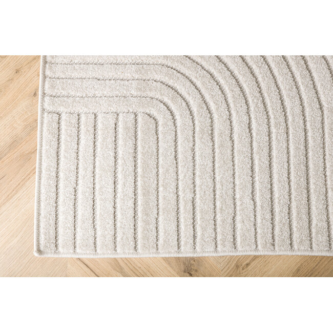Teppich Vince – modernes Liniendesign in Cremeweiß