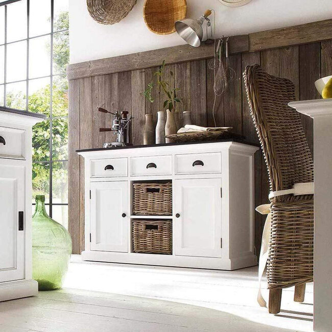 Sideboard Halifax Contrast – Struktur und Stil mit Rattan-Akzenten