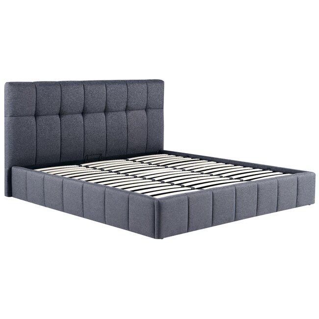 Polsterbett Hadia Dunkelgrau – Komfort trifft auf intelligentes Stauraumwunder