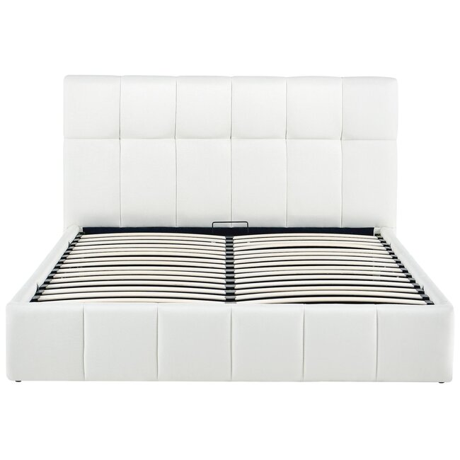 Polsterbett Hadia Creme – Stilvolle Eleganz & maximaler Stauraum