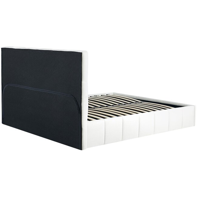 Polsterbett Hadia Creme – Stilvolle Eleganz & maximaler Stauraum