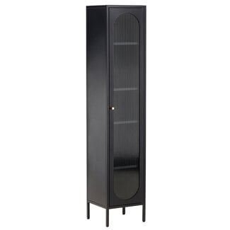 Venture Home Glasschrank Cali Schwarz – Schlanke Eleganz im Industrial-Look