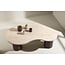 Couchtisch Megg – Ovale Eleganz in Beige & Mokka