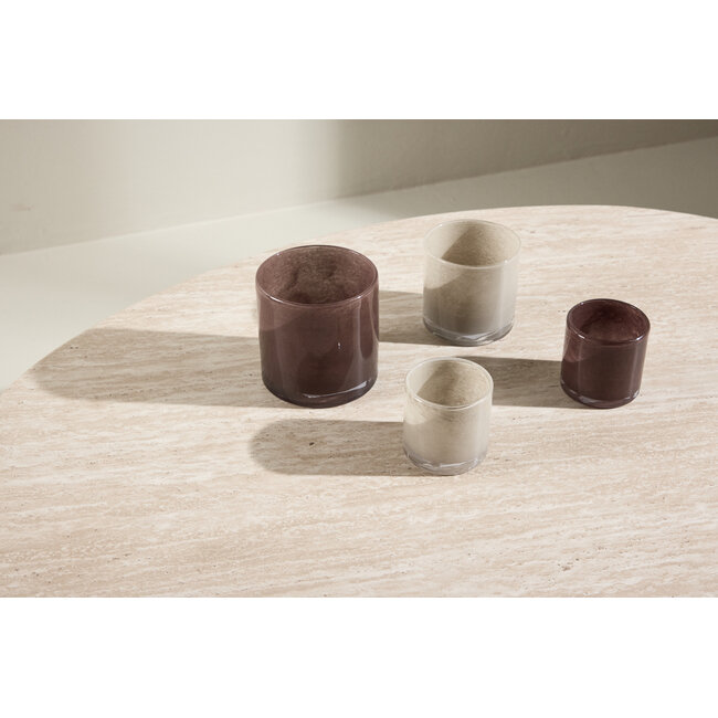 Couchtisch Megg – Ovale Eleganz in Beige & Mokka