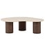 Couchtisch Megg – Ovale Eleganz in Beige & Mokka