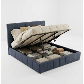 CLP Polsterbett Hadia Dunkelgrau – Stilvoller Komfort mit großzügigem Stauraum