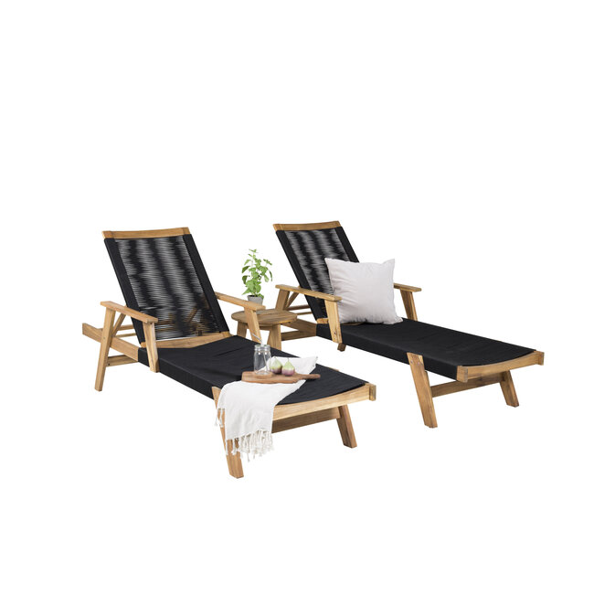 Sonnenliege Set Little John und Chania – Natürliche Eleganz für Pool und Balkon
