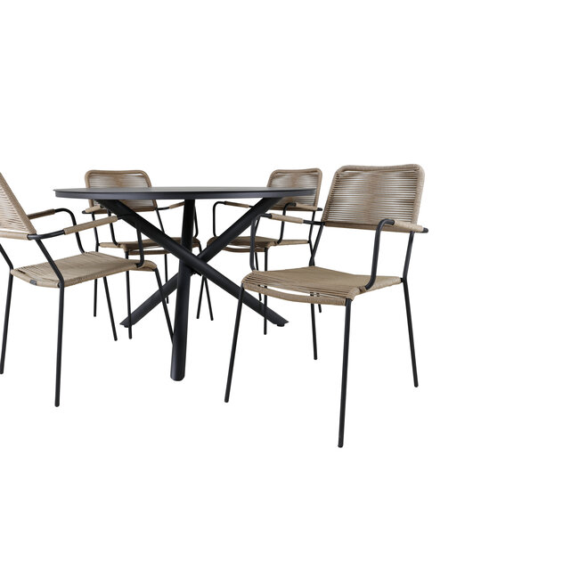 Gartenmöbel-Set Alma kompakt – Platzsparendes Aluminium-Balkon-Set für kleine Terrassen und Balkone, wetterfest und stilvoll