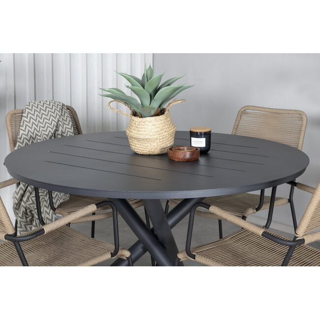 Gartenmöbel-Set Alma kompakt – Platzsparendes Aluminium-Balkon-Set für kleine Terrassen und Balkone, wetterfest und stilvoll