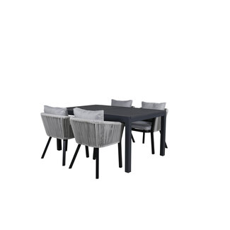 Venture Home Gartenmöbel-Set Marbella – Aluminium Outdoor-Gartengarnitur mediterran