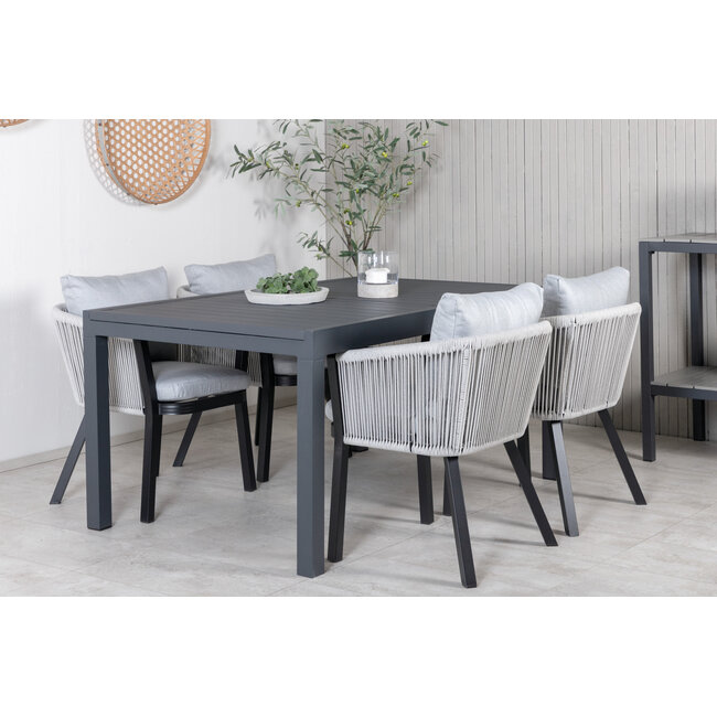 Gartenmöbel-Set Marbella – Mediterrane Aluminium-Gartengarnitur für Terrasse und Garten, wetterfest und stilvoll