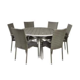 Venture Home Gartenmöbel-Set Parma groß – Aluminium Familiengarnitur Outdoor