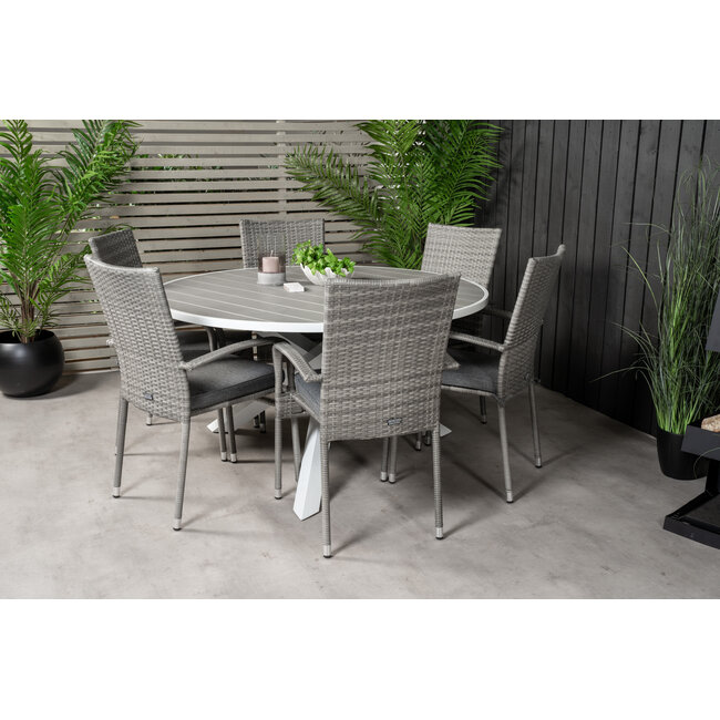 Gartenmöbel-Set Parma groß – Geräumige Aluminium-Outdoor-Gartengarnitur für Familie und Gäste, wetterfest