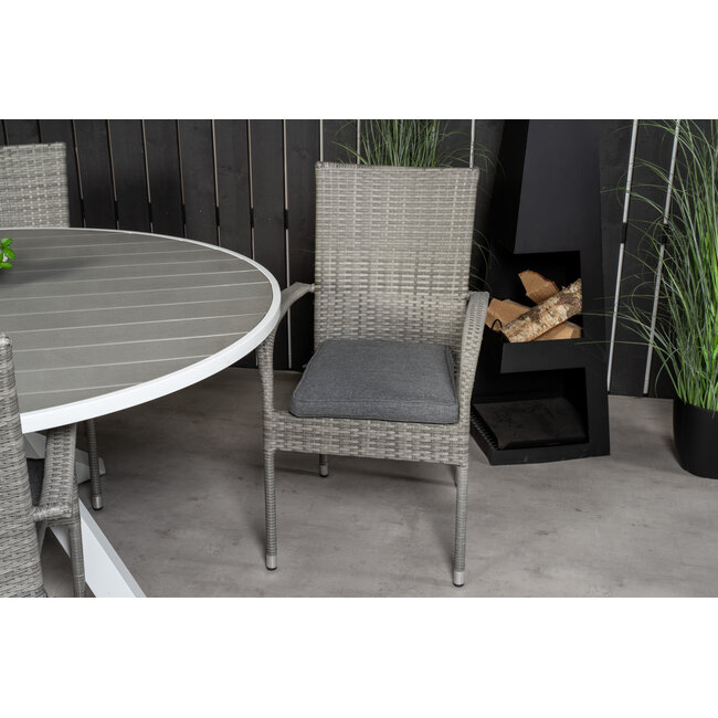 Gartenmöbel-Set Parma groß – Geräumige Aluminium-Outdoor-Gartengarnitur für Familie und Gäste, wetterfest