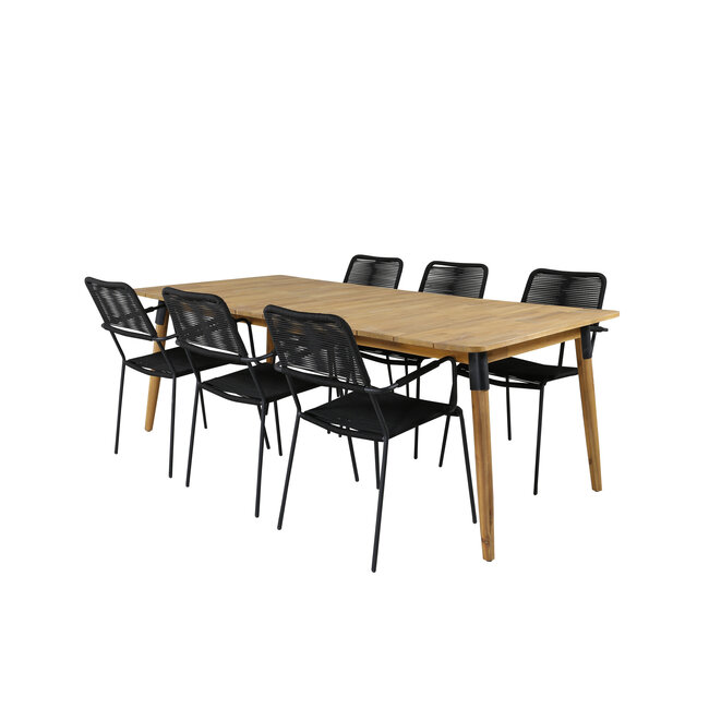 Gartenmöbel-Set Julian 6-teilig – Elegante Outdoor-Essgruppe für 6 Personen, wetterfest und pflegeleicht