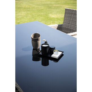 Venture Home Gartenmöbel-Set Padova Malin – Polyrattan Glas Aluminium Essgruppe