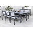 Gartenmöbel-Set Virya – wetterfeste Essgruppe mit Glastisch und Stühlen aus Aluminium & Rope