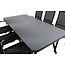 Gartenmöbel-Set Virya klein – Outdoor-Essgruppe mit Virya Glastisch 160×90cm und Aluminium-Stühlen für 2 Personen